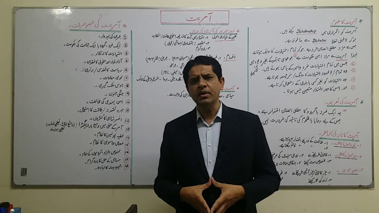 DICTATORSHIP: IN URDU, Meaning,Definition,Background,Kinds/Types,FEATURES/CHARACTERISTICS/ATTRIBUTES