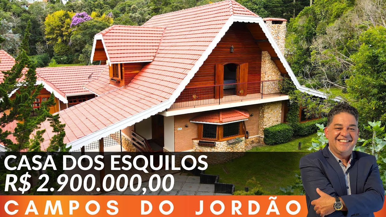 🍁 CASA DOS ESQUILOS EM CAMPOS DO JORDÃO - ALTO DO CAPIVARI - R$ 2.900.000,00 - CA0313