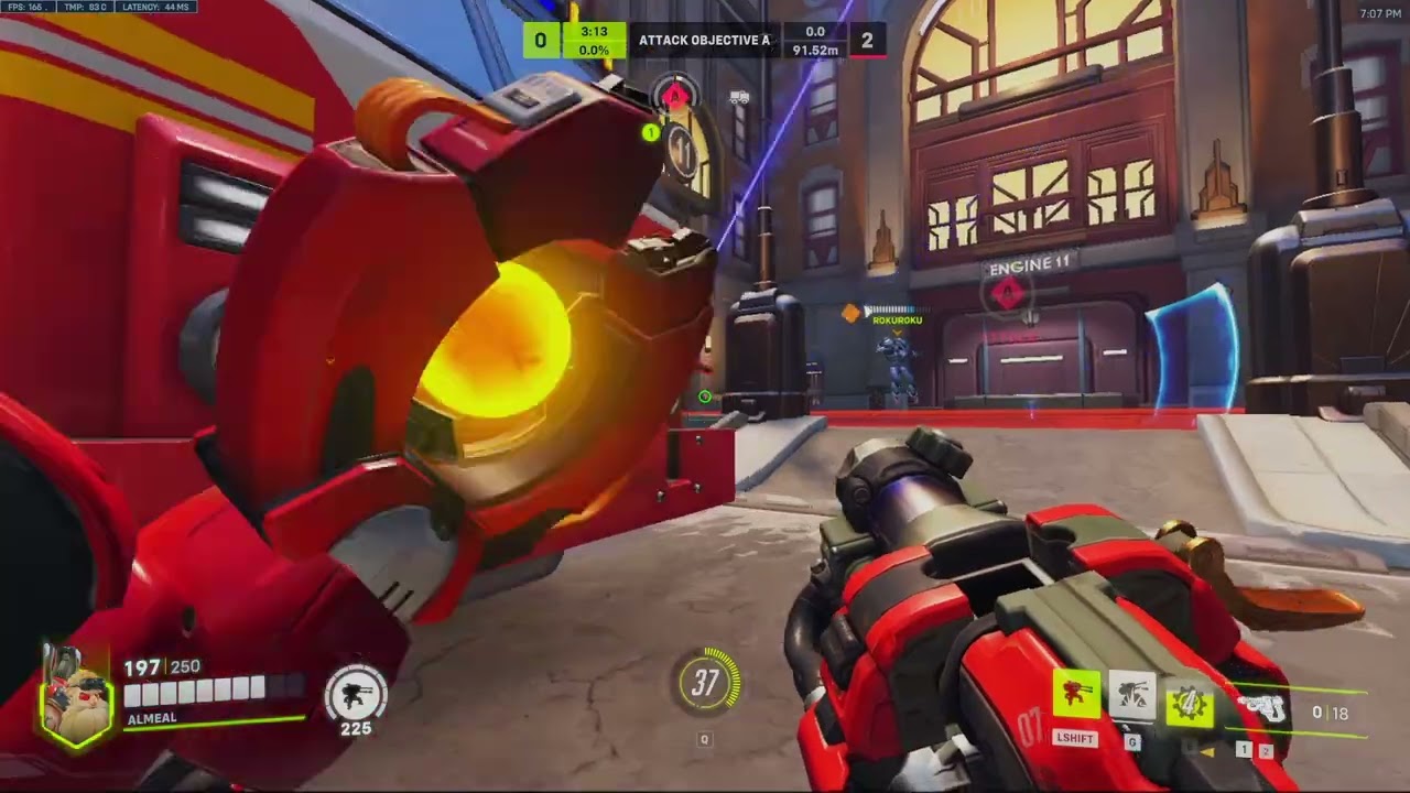 GM1/TOP 500 Torbjorn OTP | OW2 Midtown Gameplay | Good Turret spots
