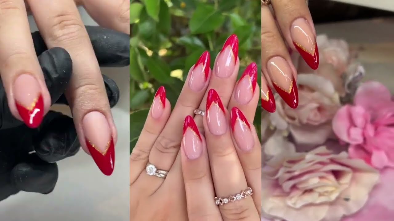 Hand Painted Red Tips - shape change + prep