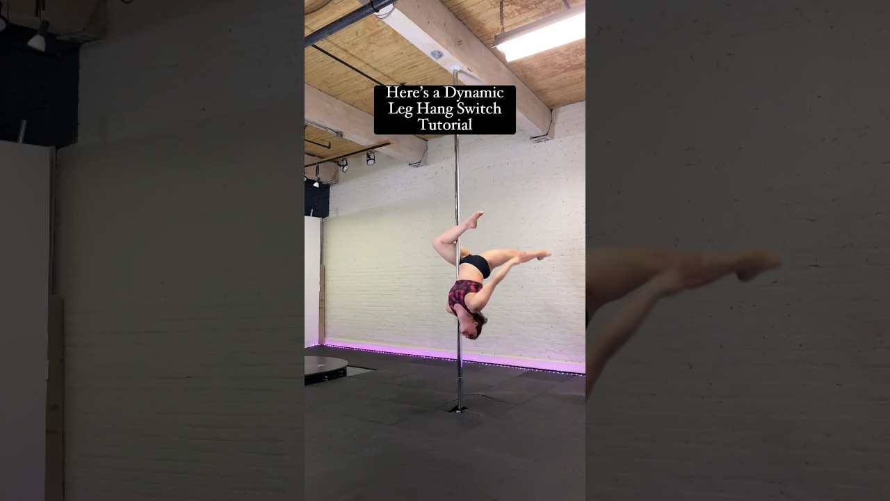 How to do the pole move outside to inside leg hang switch // Pole dance tutorial #poledance