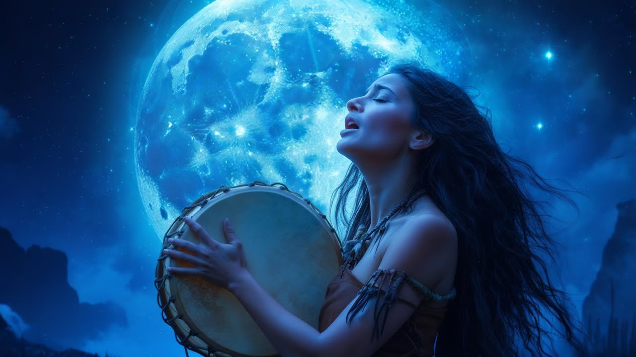 🌕 Священный лунный ритуал – шаманское песнопение племени Лакота для исцеления и сна (2 часа – 432 Гц