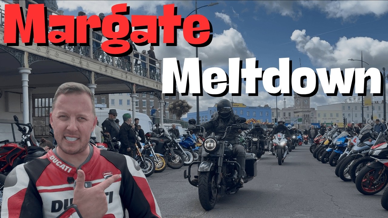 Bank holiday bikers- motorcycles galore in Margate 2025
