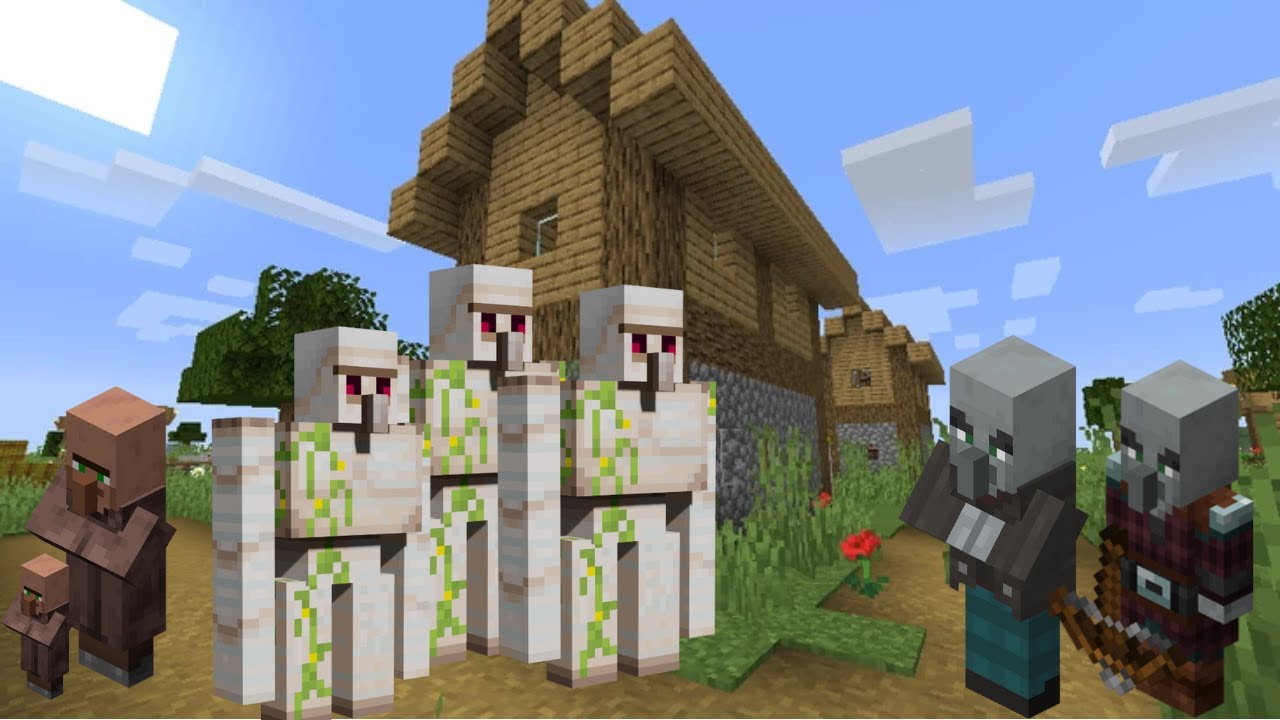Can 15 Iron Golems protect 2 Villagers?