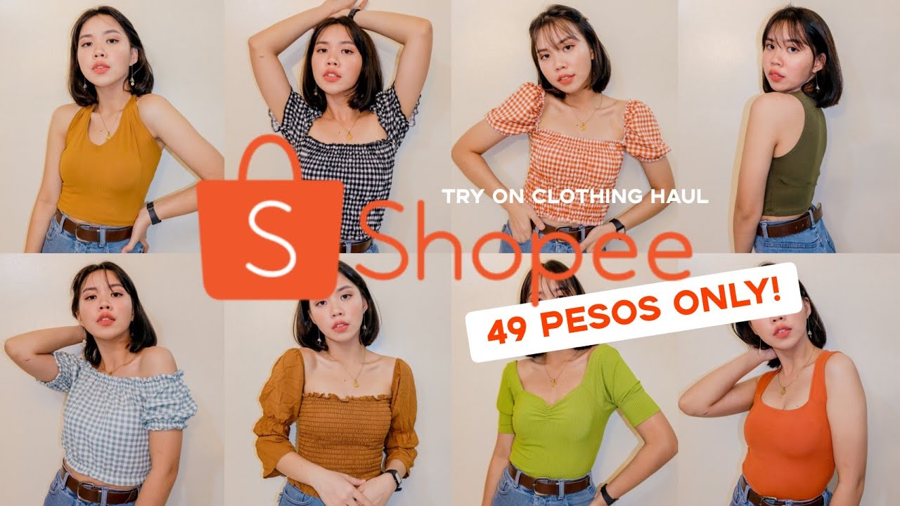 HUGE SHOPEE TRY-ON CLOTHING HAUL! FOR AS LOW AS 49 PESOS