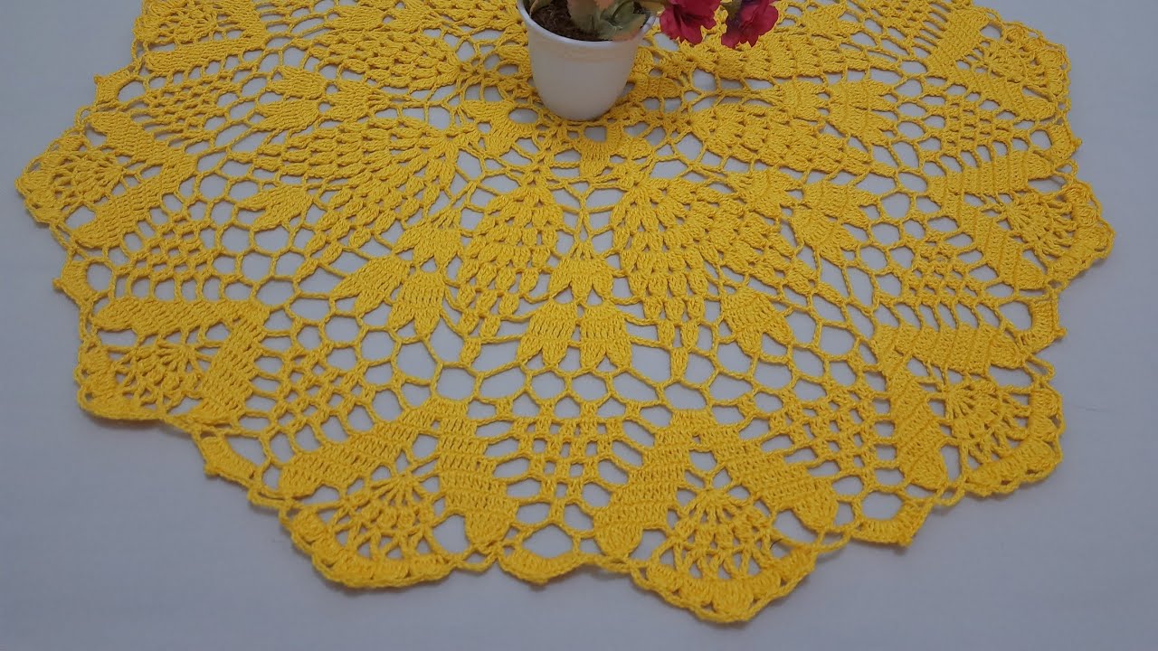 CENTRO DE MESA DE CROCHÉ PARTE 3/3