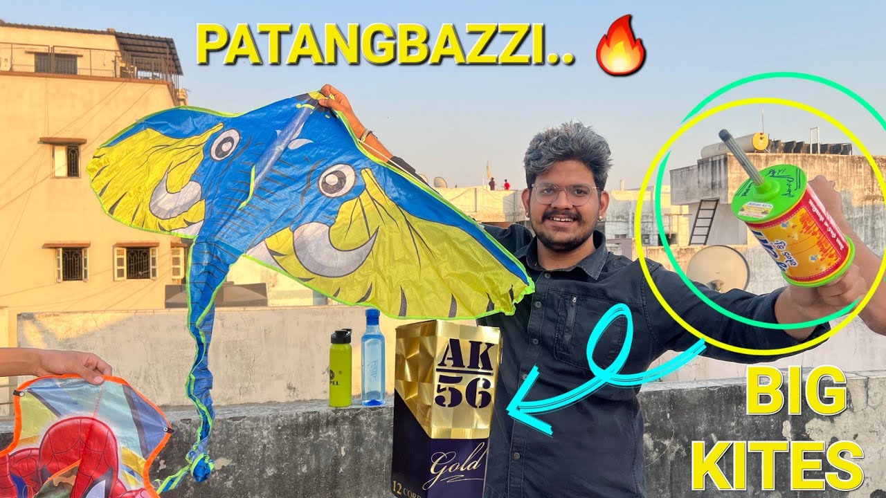 Desi PatangBazzi 🔥 Uttrayan Kite Cutting With new Manjha 