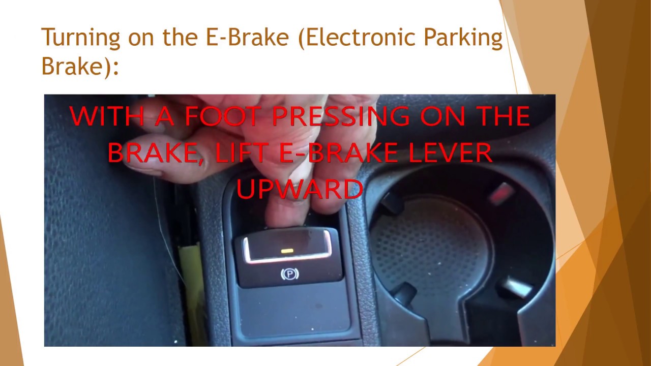 Turning On and Off the Electronic Parking Brake (EPB) for the 2016 Volkswagen Tiquan