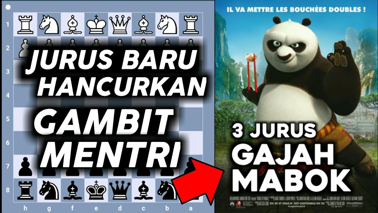 TOP 3 Jebakan catur hitam mematikan - melawan pembukaan GAMBIT MENTERI