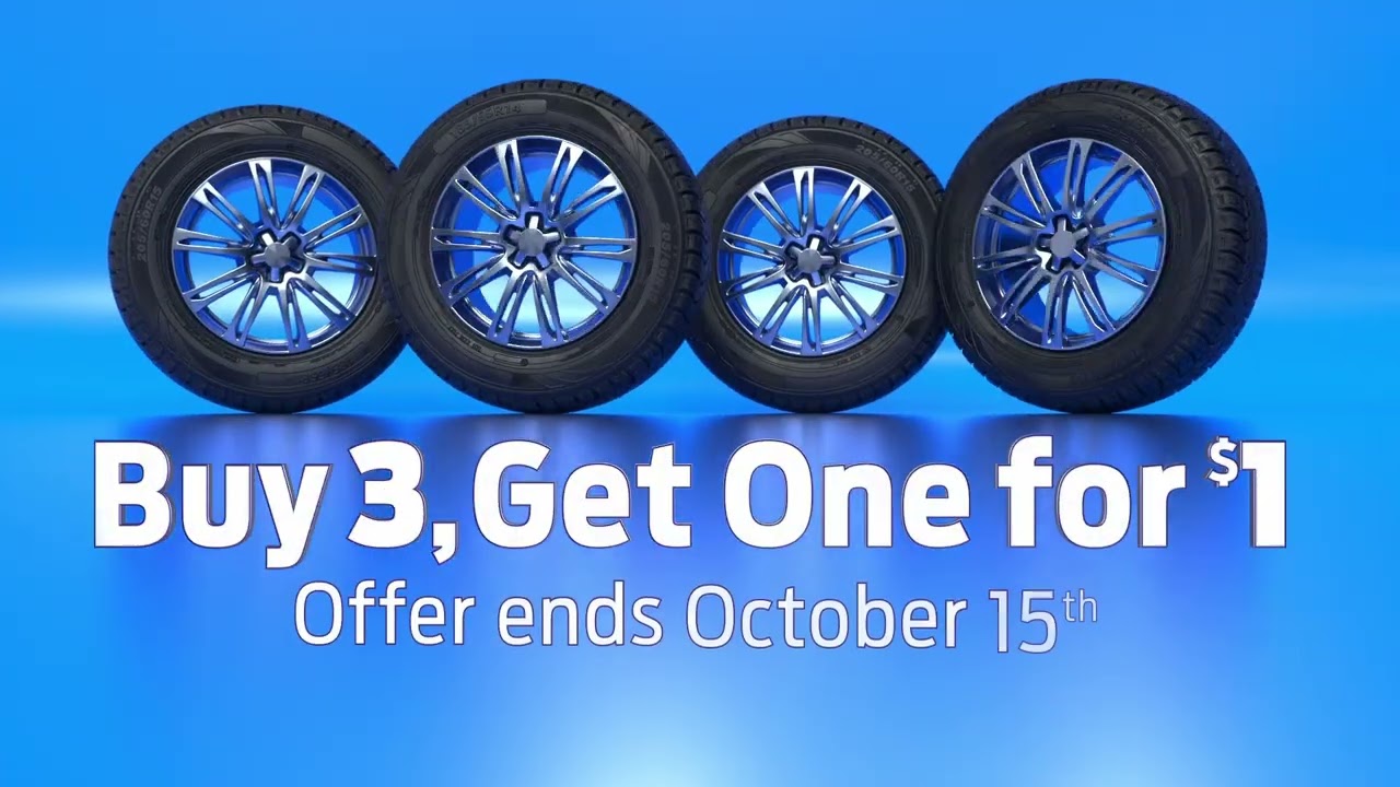Buy 3 Tires, Get 1 For $1