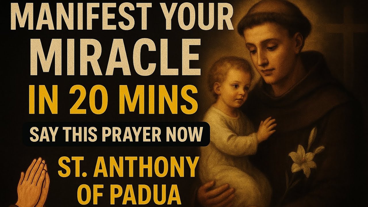 🙏✨ UNFAILING PRAYER OF INTERCESSION TO ST ANTHONY OF PADUA FOR MIRACLES | ST ANTHONY OF PADUA ✨🙏