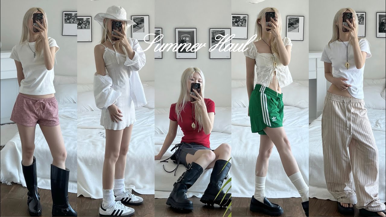 여름 패션하울 18 ITEMS 🍨🍒 걍 예쁜거 다 쓸어옴.. 핀터레스트 감성 가득 SUMMER FASHION HAUL