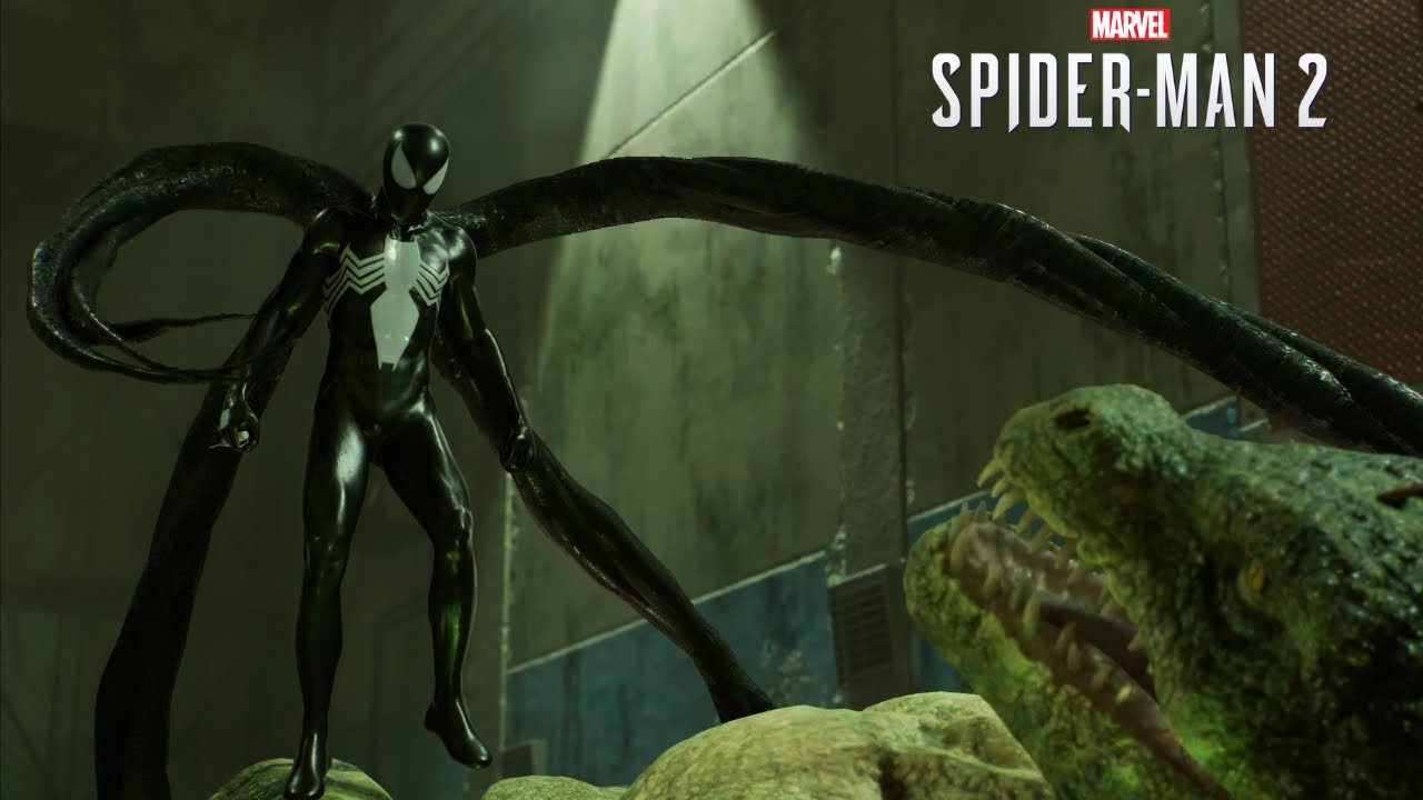 Классический чёрный костюм Человека-паука против Ящера — Marvel's Spider-Man 2 (4K 60 кадров в се...