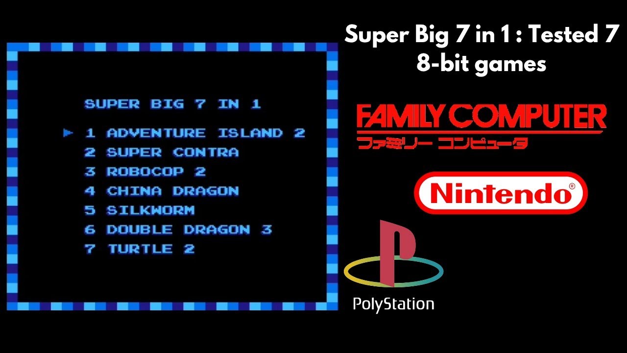NES Tested Super Big 7 in 1 : Tested 7 Nintendo 8-Bit Games (Nes, Famicom, Poly Station)