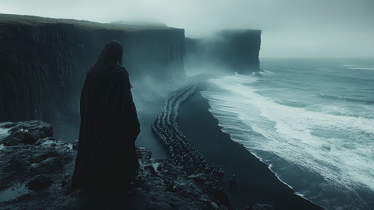 Frozen Shores &ndash; Viking March Through the Black Sand | Cinematic Viking Music & Coastal Mist ⚔️