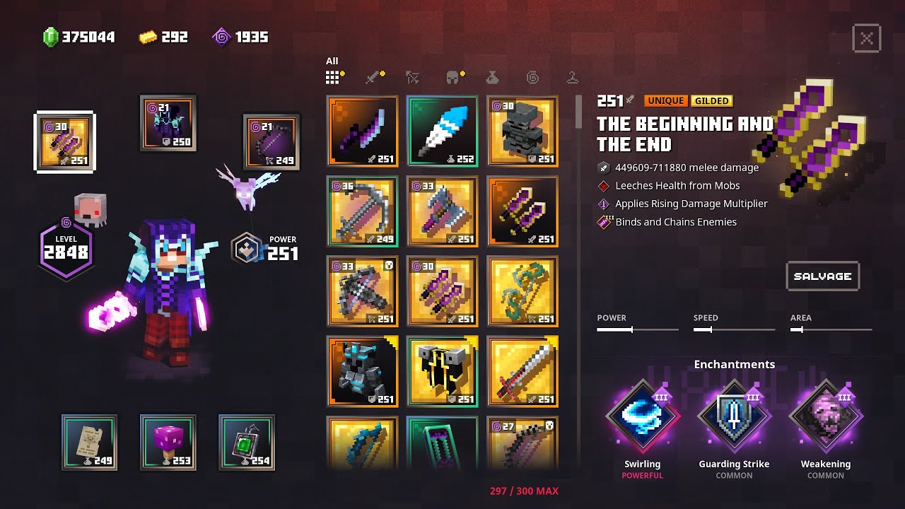 Minecraft Dungeons Ancient Unstable Vex Void Build Apoc+25 Obsidian Pinnacle