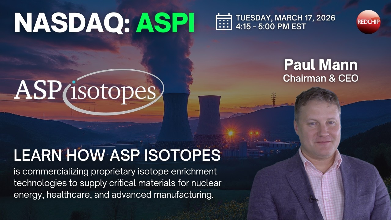 Вебинар для инвесторов компании ASP Isotopes (Nasdaq: ASPI) — 17 марта 2026 г.