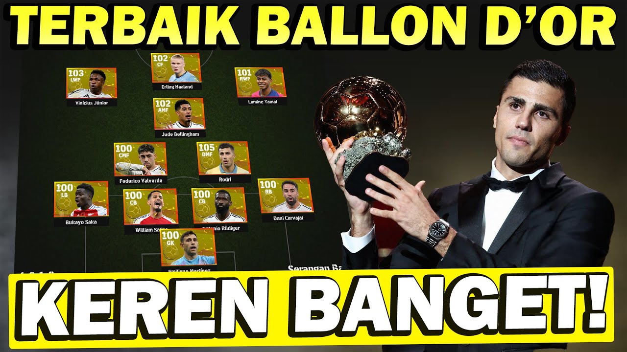 KEREN! SKUAD BALLON D'OR DI EFOOTBALL 2025 SANGAT KUAT! BANTAI SEMUA LAWAN DENGAN MUDAH! MANTAP!