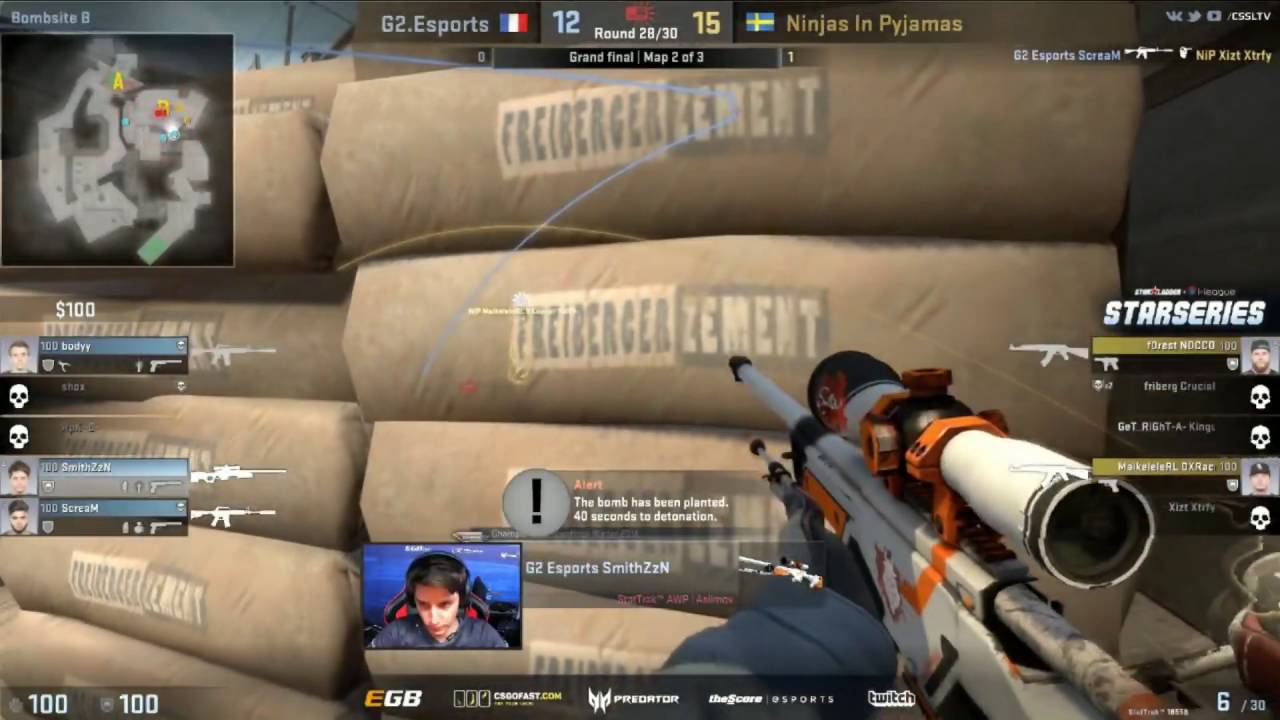 G2 Smithzz wiffs HARD in THE LAST ROUND against NiP! (Starladder Final)