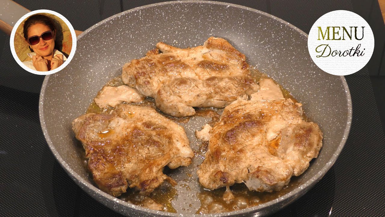 Stek (steki) z karkówki. Smażona karkówka z patelni jak z grilla, chrupiąca i soczysta? MENU Dorotki