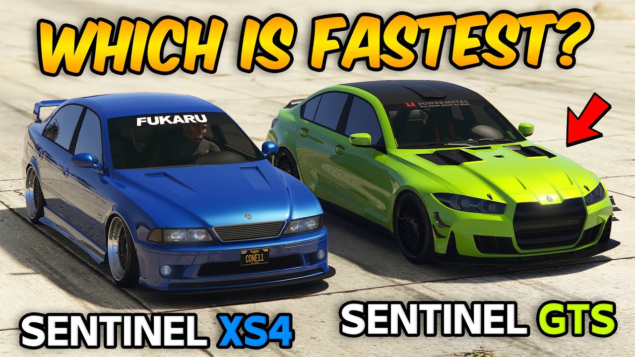 GTA 5 ONLINE - SENTINEL XS4 VS SENTINEL GTS (WHICH IS FASTEST?)