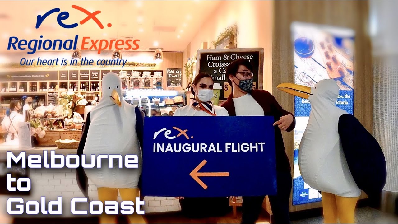 Rex Airlines 737 Inaugural Melbourne to Gold Coast Flight Review - Gold Standard Customer Service!