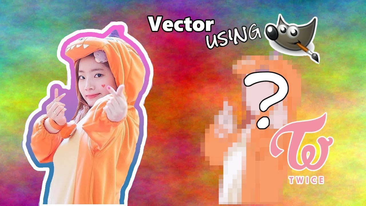 VECTOR ART| Using Gimp 2.10.8 | TWICE Dayhun