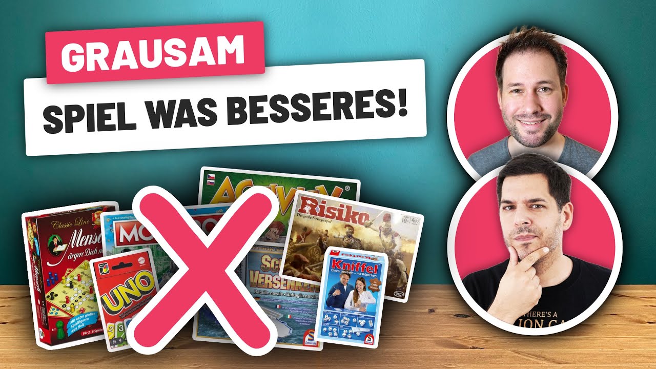 Bessere Spiele als Monopoly, Risiko, UNO und Co!