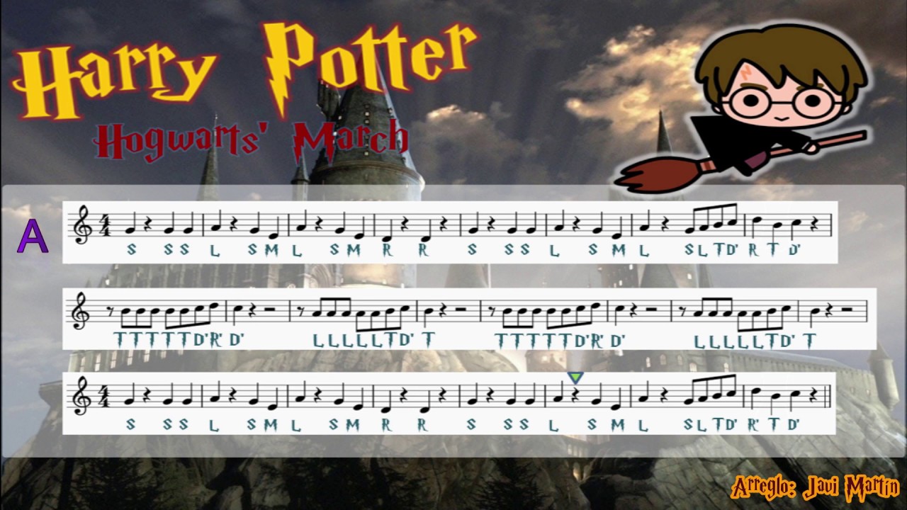 Harry Potter - Hogwarts' March para flauta dulce