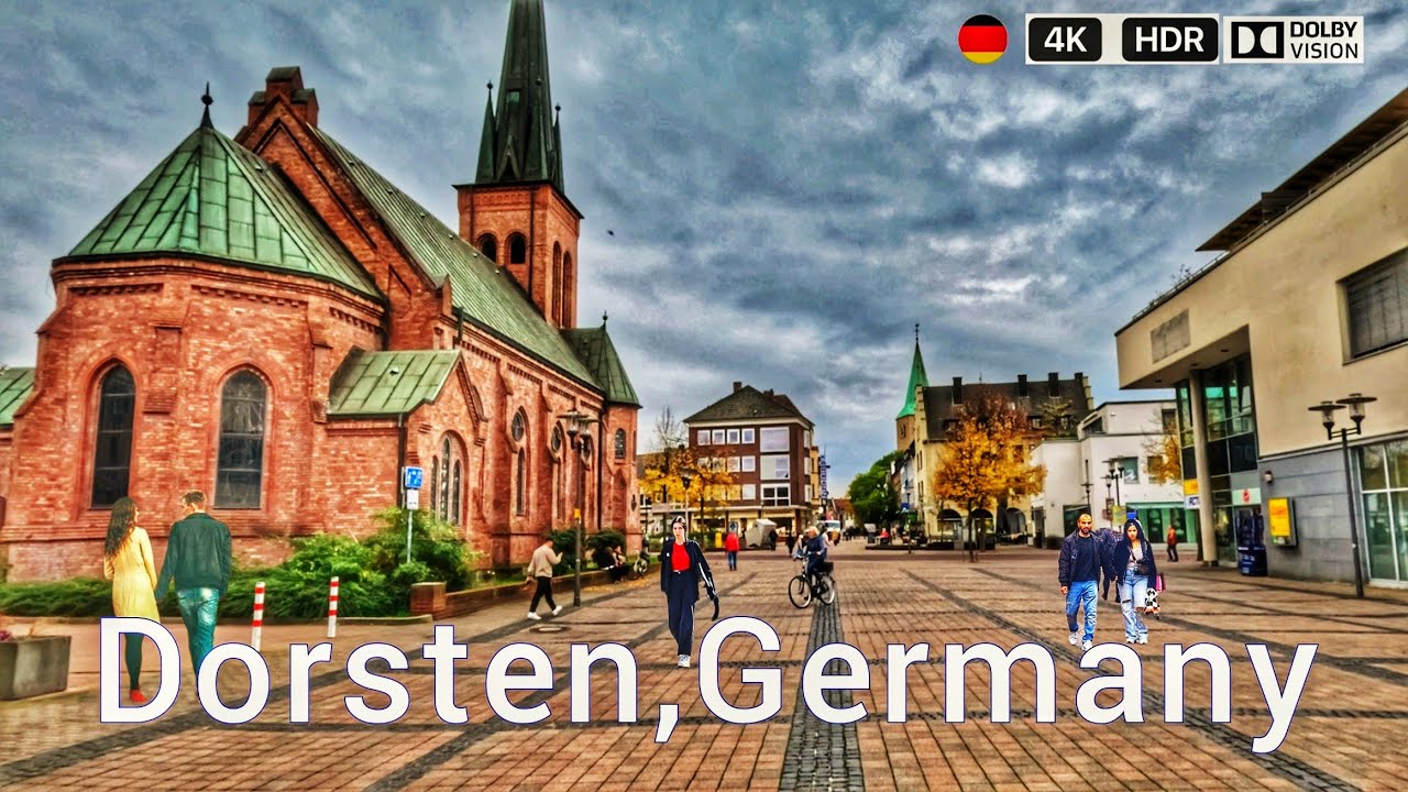 Dorsten in Deutschland/ Walking Tour in Dorsten, Germany 4k HDR