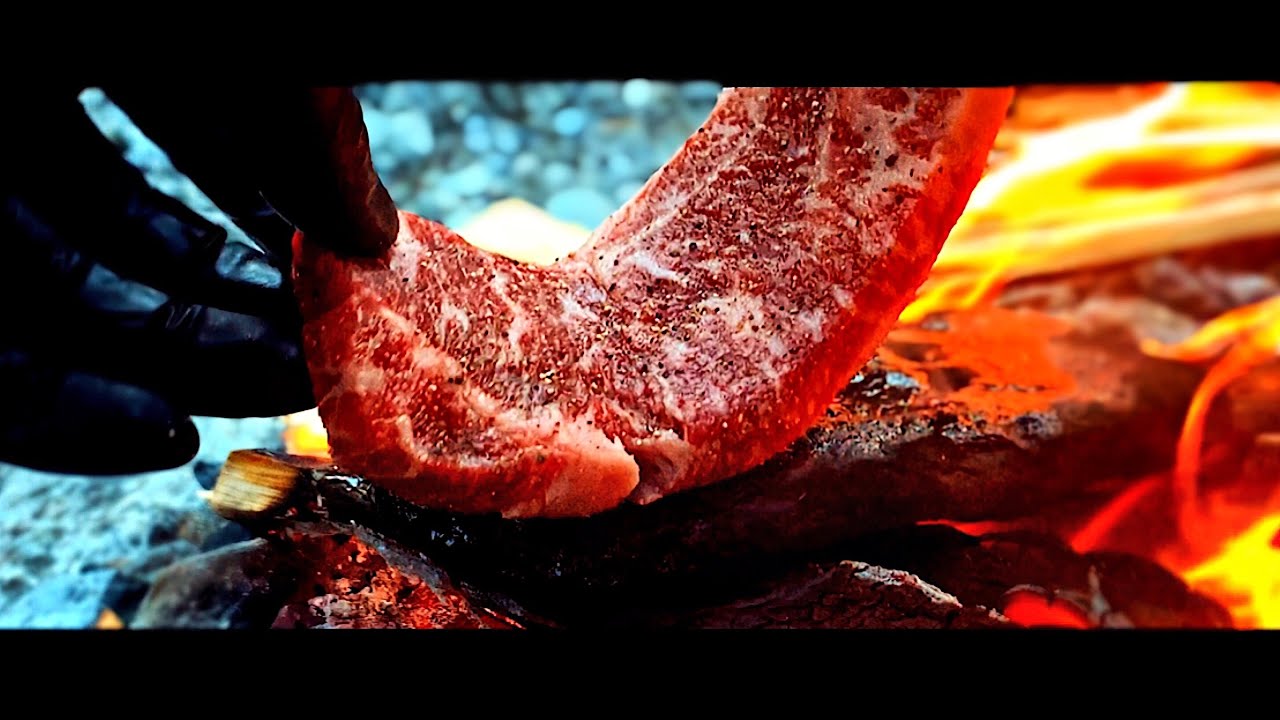 落ちてた石でステーキ焼いたらウマいのか？【フル動画】Can steak meat be baked with the fallen stones?