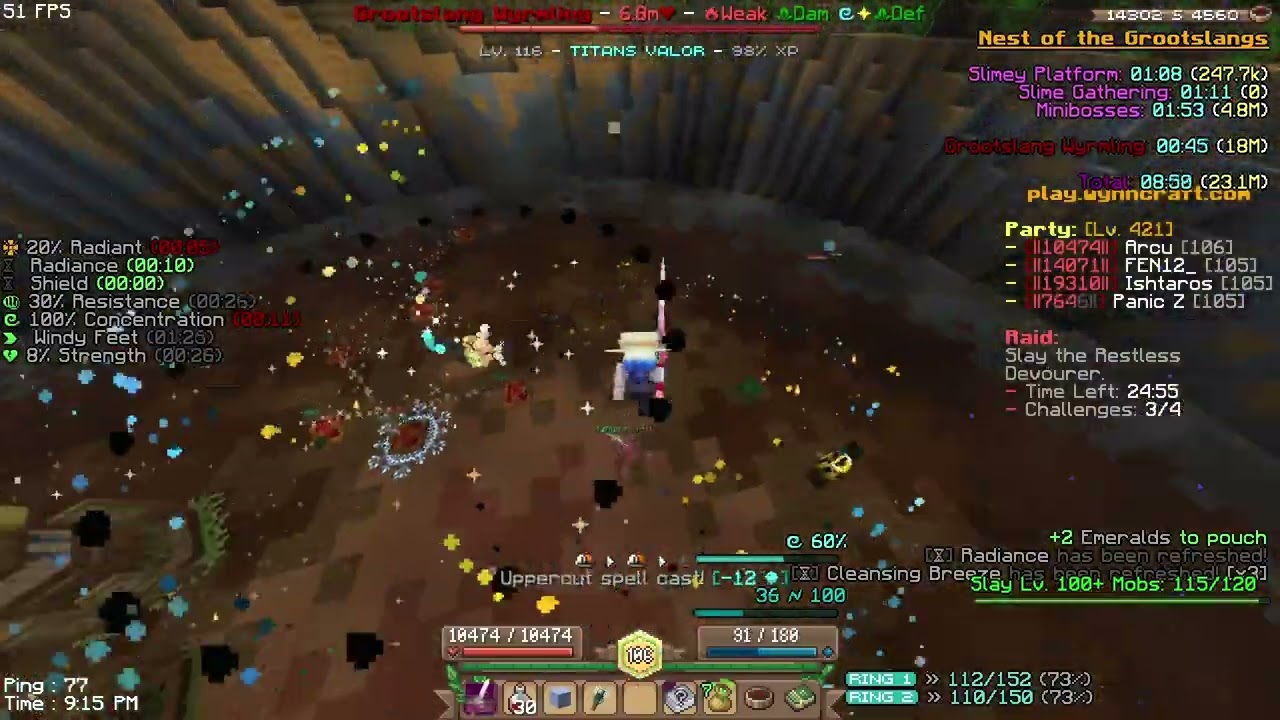 Palamonk in worm(NOTG) | Wynncraft