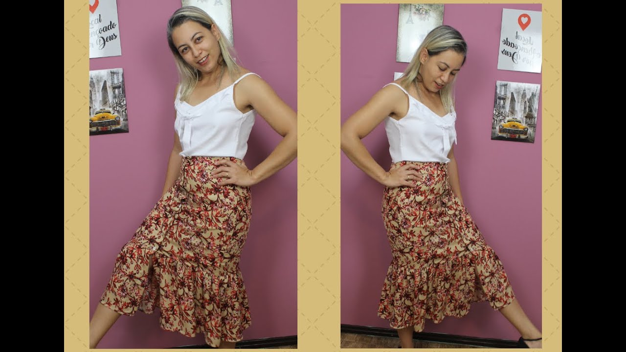 SAIA MIDI COM BABADO