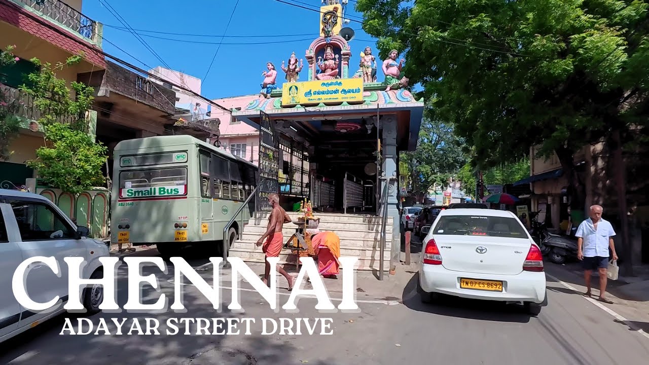Chennai City Streets | Adyar Drive [4K]