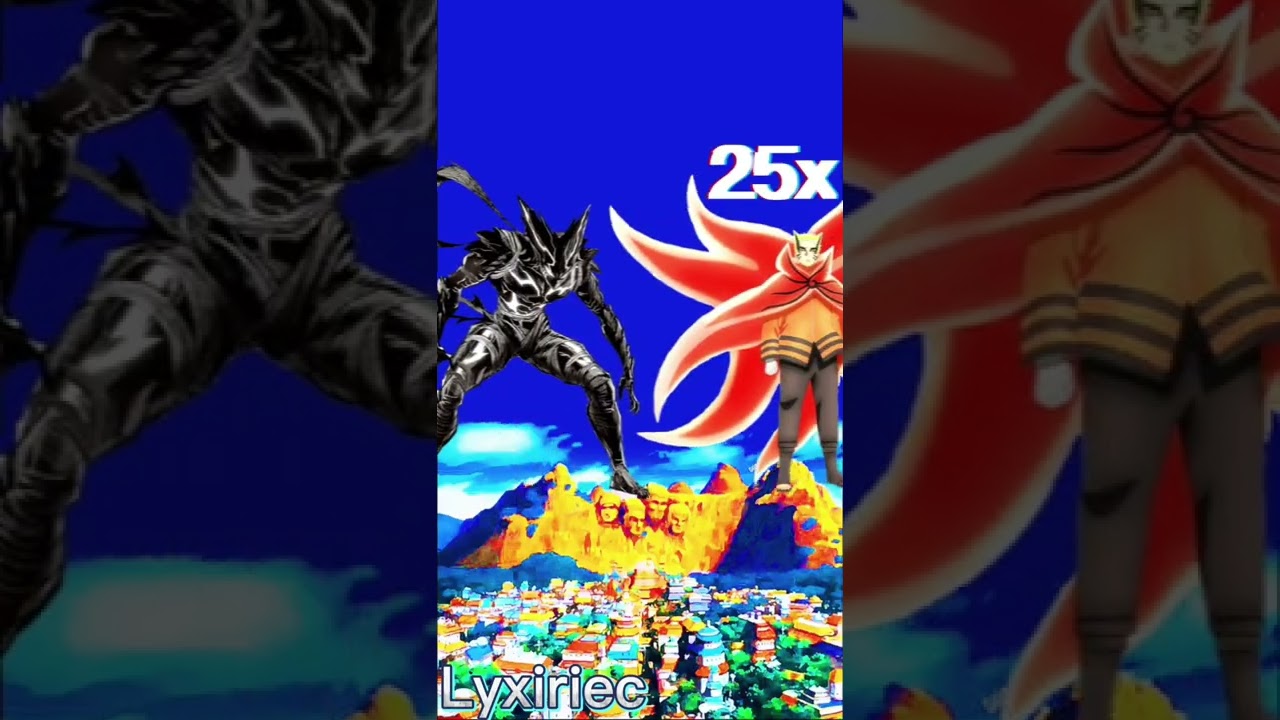Naruto baryon mode vs Anime characters(Cosmic Garou,Goku,Saitama)#shorts #anime #fyp #characters