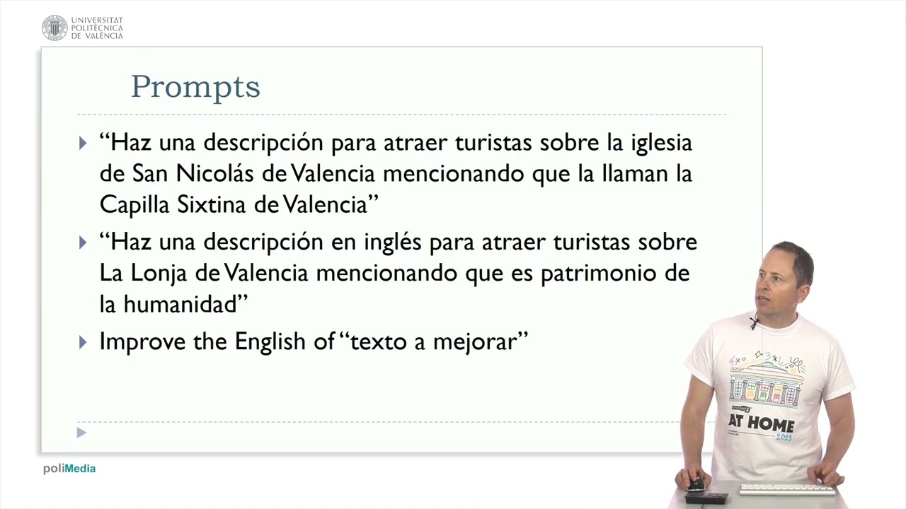 Uso de ChatGPT. Generación de textos en varios idiomas | 18/37 | UPV