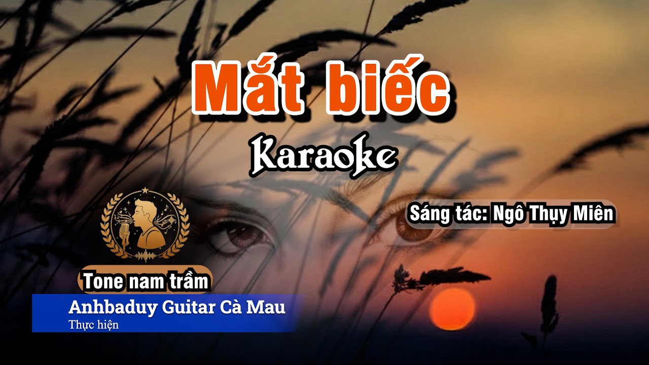 Mắt biếc | Karaoke | Tone Nam Trầm - Ab | Anhbaduy Guitar - Cà Mau