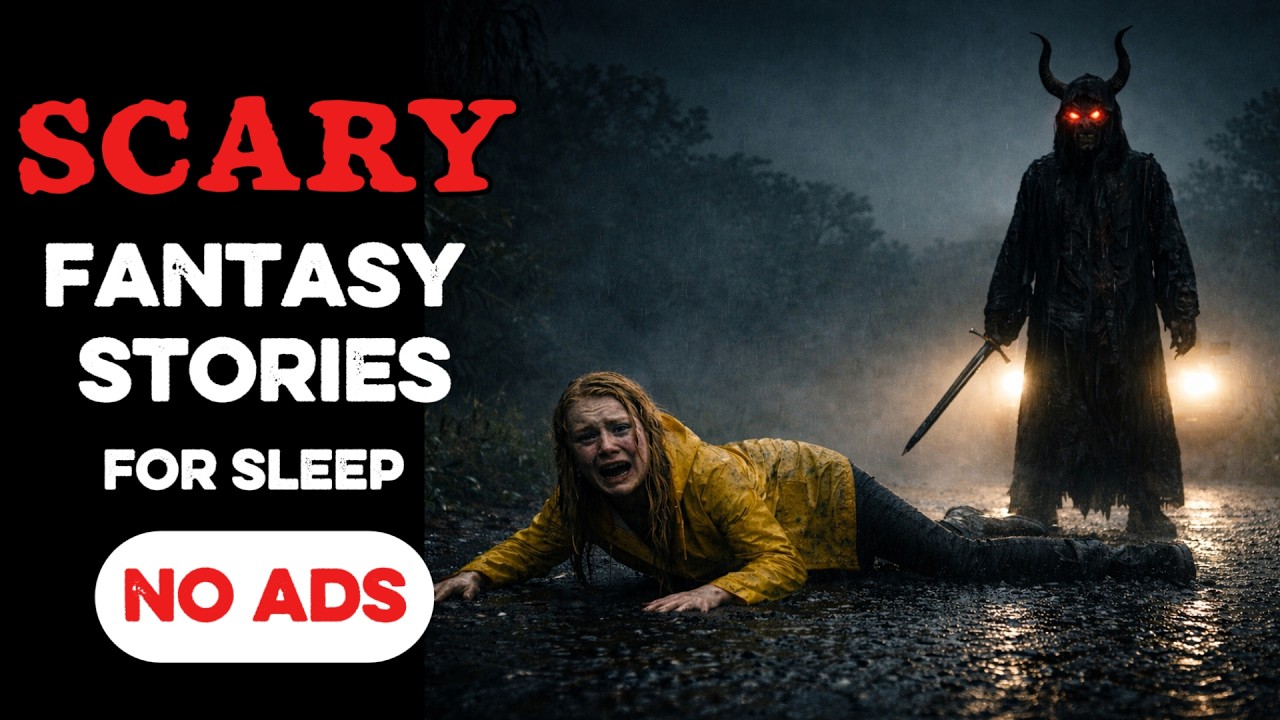 ⚠️ NO ADS ⚠️ 7 HOURS of Dark Fantasy Bedtime Tales | Rainfall Ambience | Black Screen