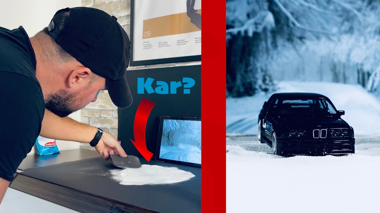Karbonat ile kar yaptım ve ürün fotoğrafı çektim