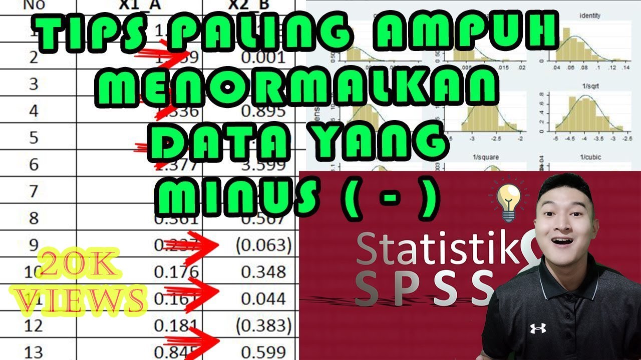 Cara paling ampuh mengatasi data tidak normal dengan variabel minus