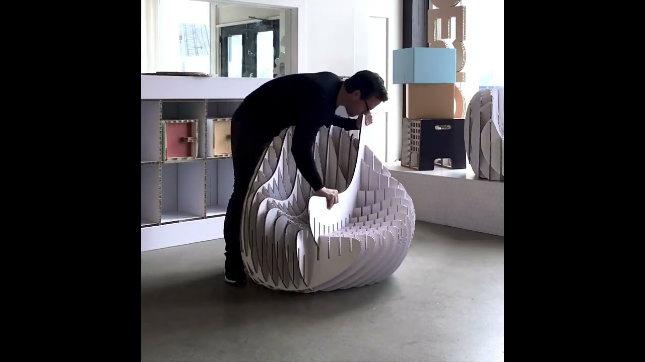 Making a Cardboard Chair #cardboardchair #cardboard #furniture #design #cardboarddiy #diy #diyideas