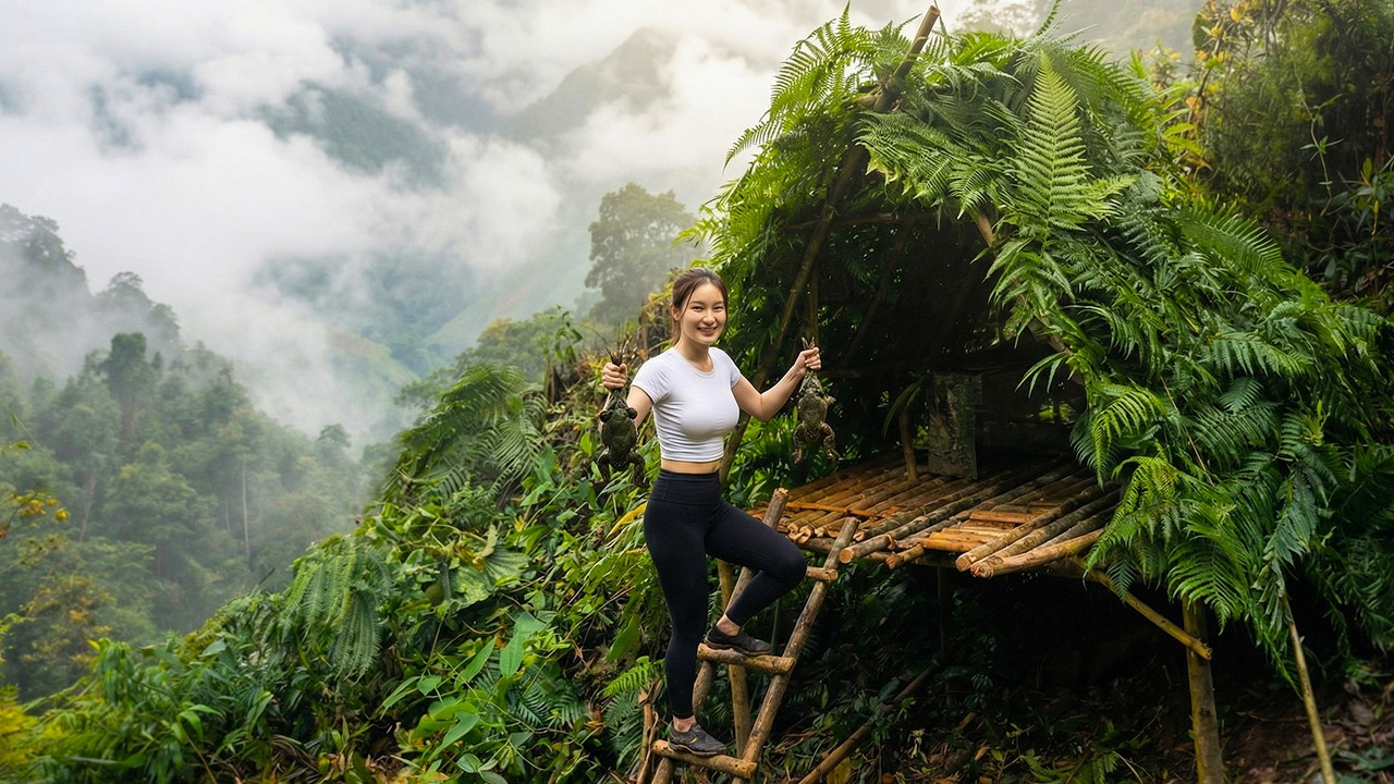 Survival skills in the wild – building a temporary shelter and searching for food in the wilderness