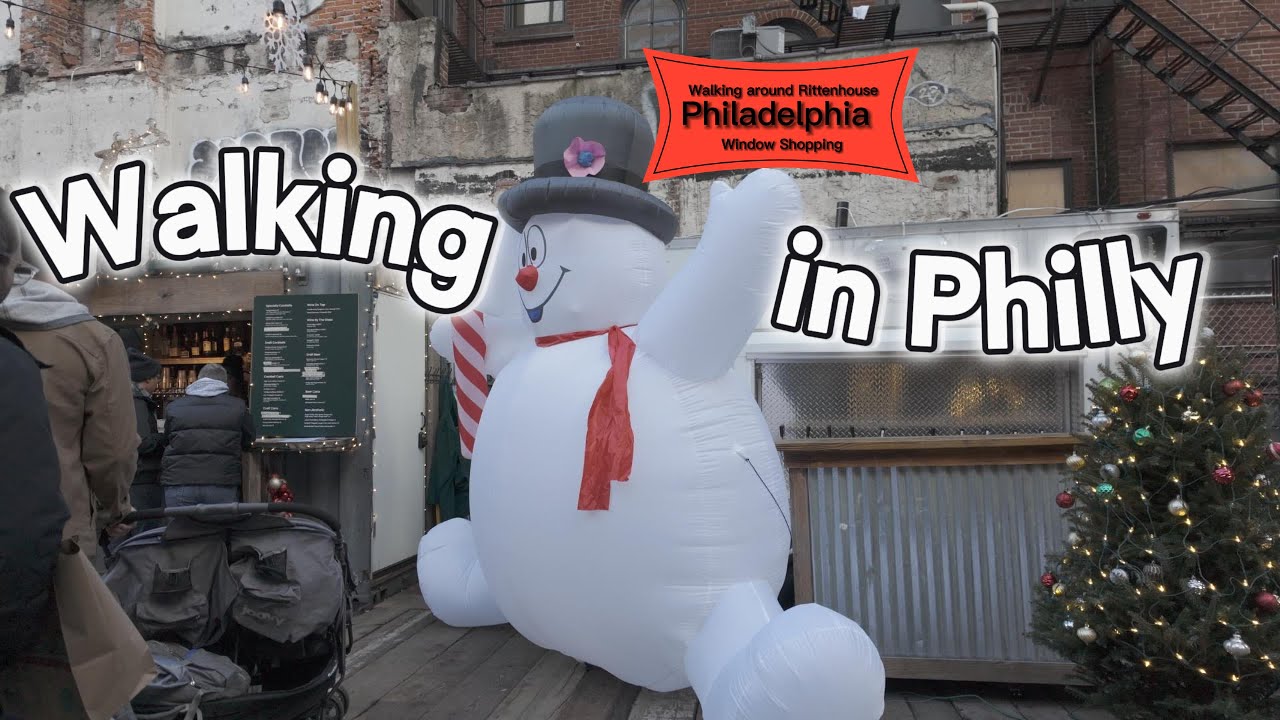 Philadelphia 4K | A Virtual Walking Tour of Downtown and Window Shopping  around Rittenhouse