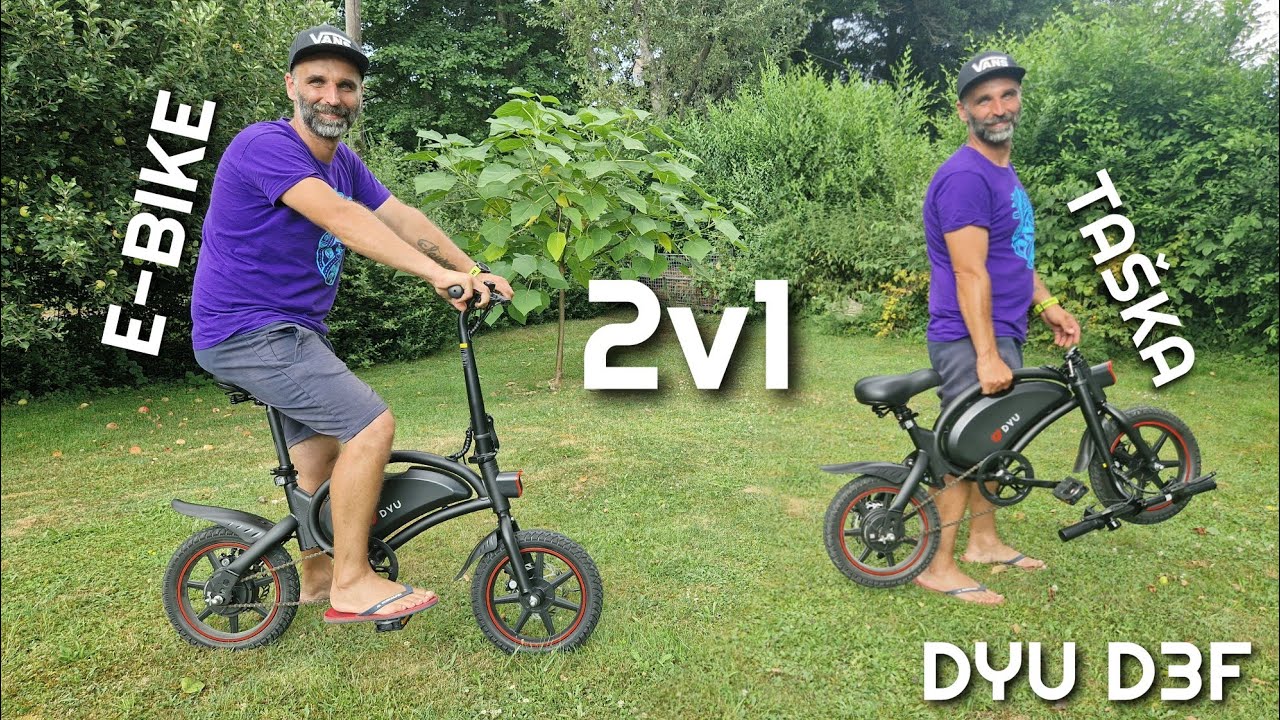 Malý skladací elektrobicykel DYU D3F - recenzia