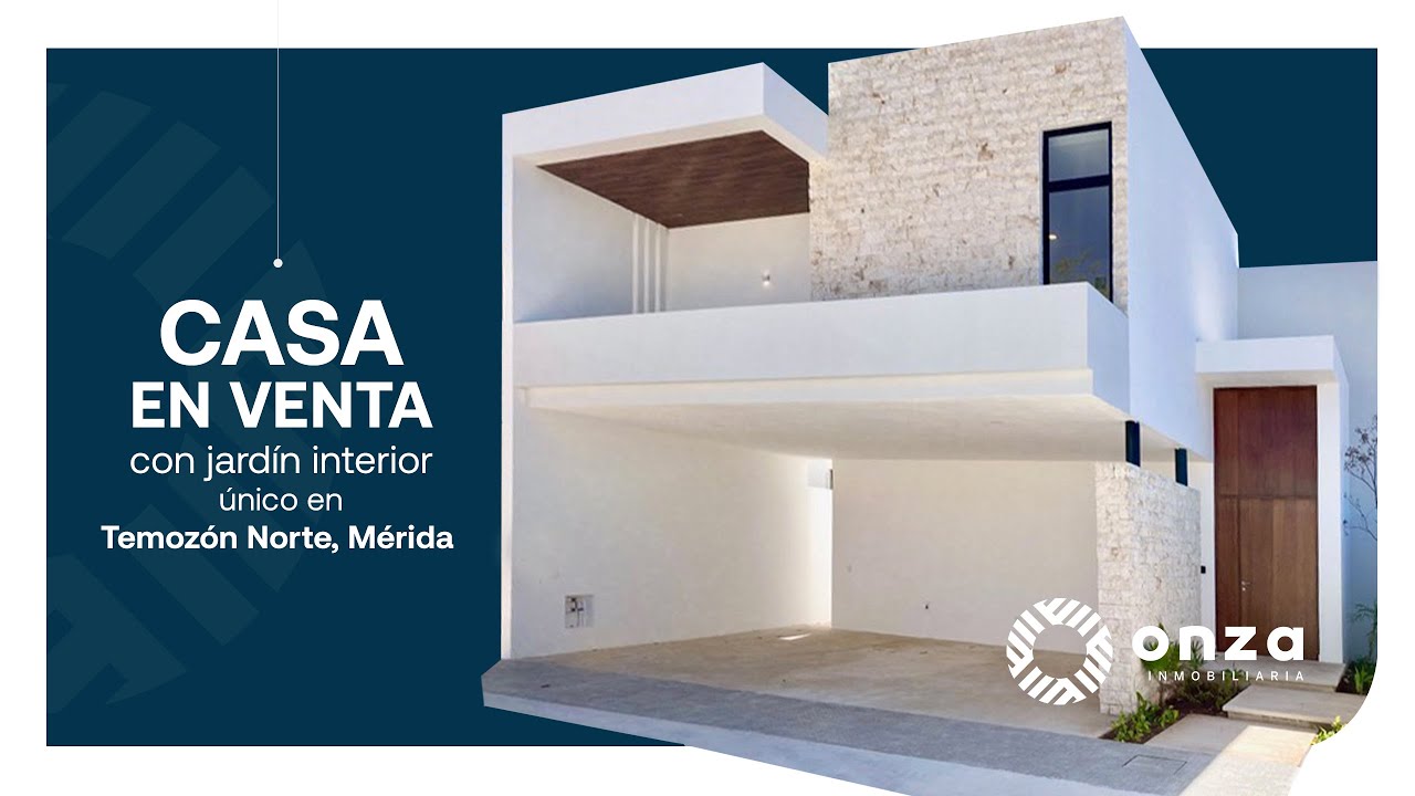 CASA en VENTA con JARDÍN interior ÚNICO en Temozón Norte, Mérida