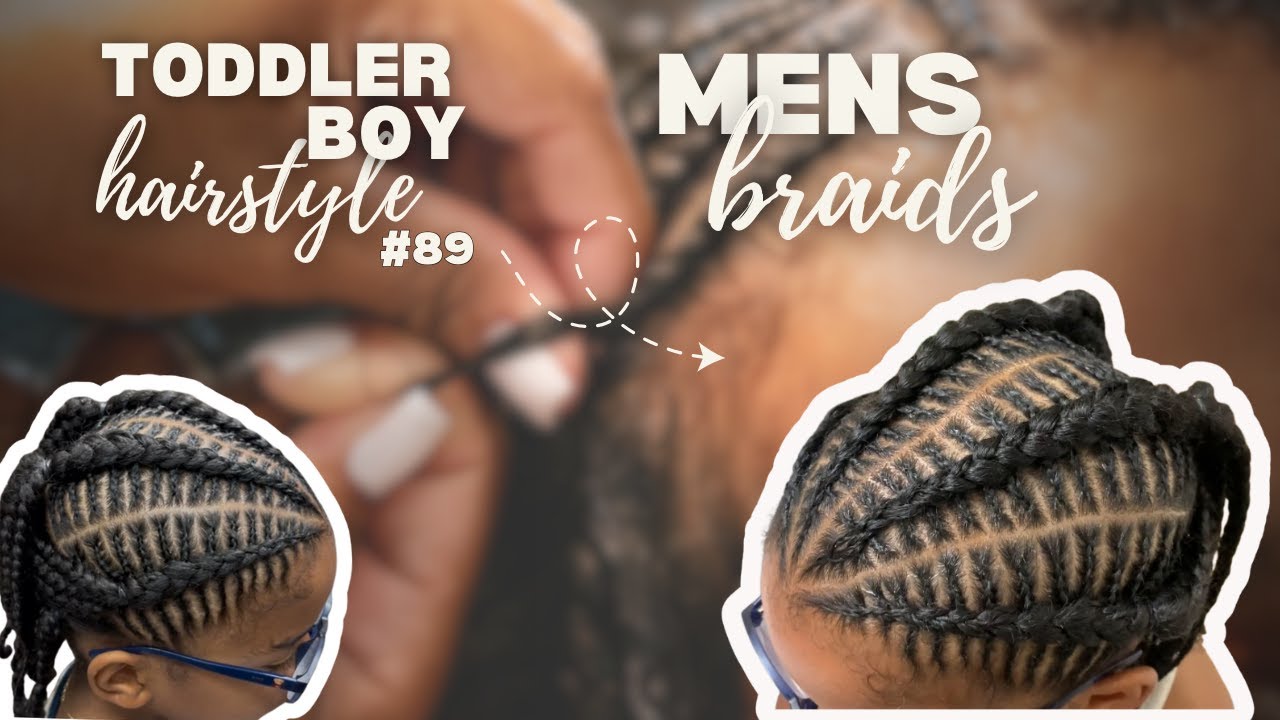 TODDLER BOY HAIRSTYLE #89 | MENS BRAID STYLE | FISHBONE BRAIDS | IVERSON BRAIDS | PROTECTIVE STYLE