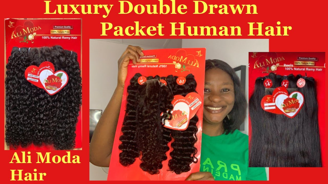Luxury Double Drawn Packet Human Hair Review|Ali Moda Deep Wave/Straight/Curly Hair Review