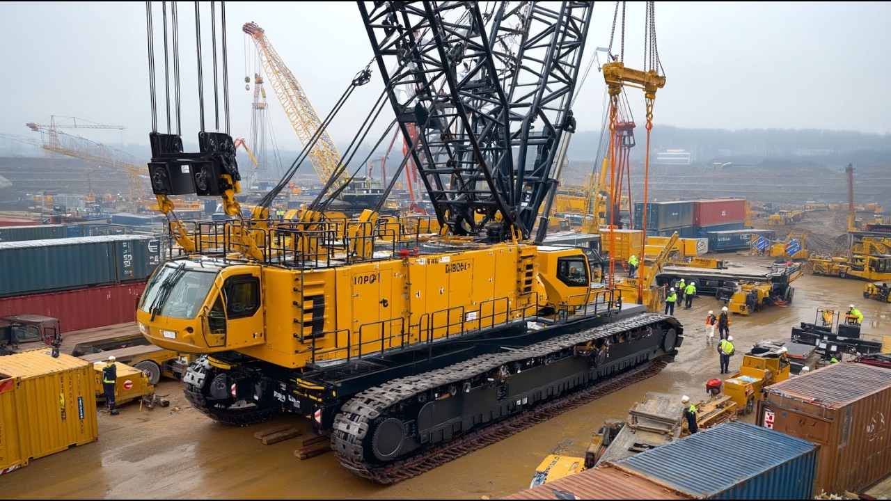 Incredible Process Behind Mega Crane Assembly. World of Heavy Engineering & Construction Machines