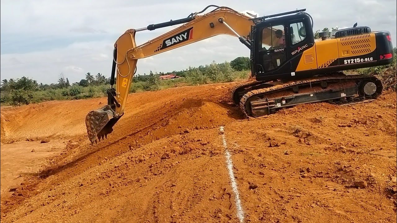 Canal Slope Cutting (Canal Excavation By Sany 215 Excavator Operating By Very Talented Operator