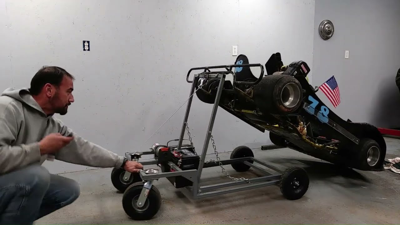One Man Kart Stand Racing Go-Karts and Building an Electric DIY kart stand!
